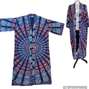 Earthbound Mandala Kimono Tapestry Duster